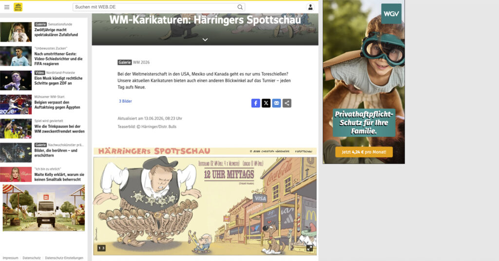 Härringers WM-Spottschau auf web.de
